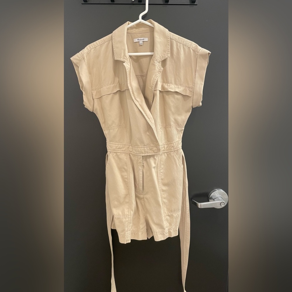 Madewell Tie-Waist Muscle Tank Romper